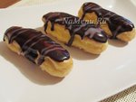 Воздушные эклеры с творожным кремом