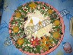 Слоеный салат «Рождественский венок»